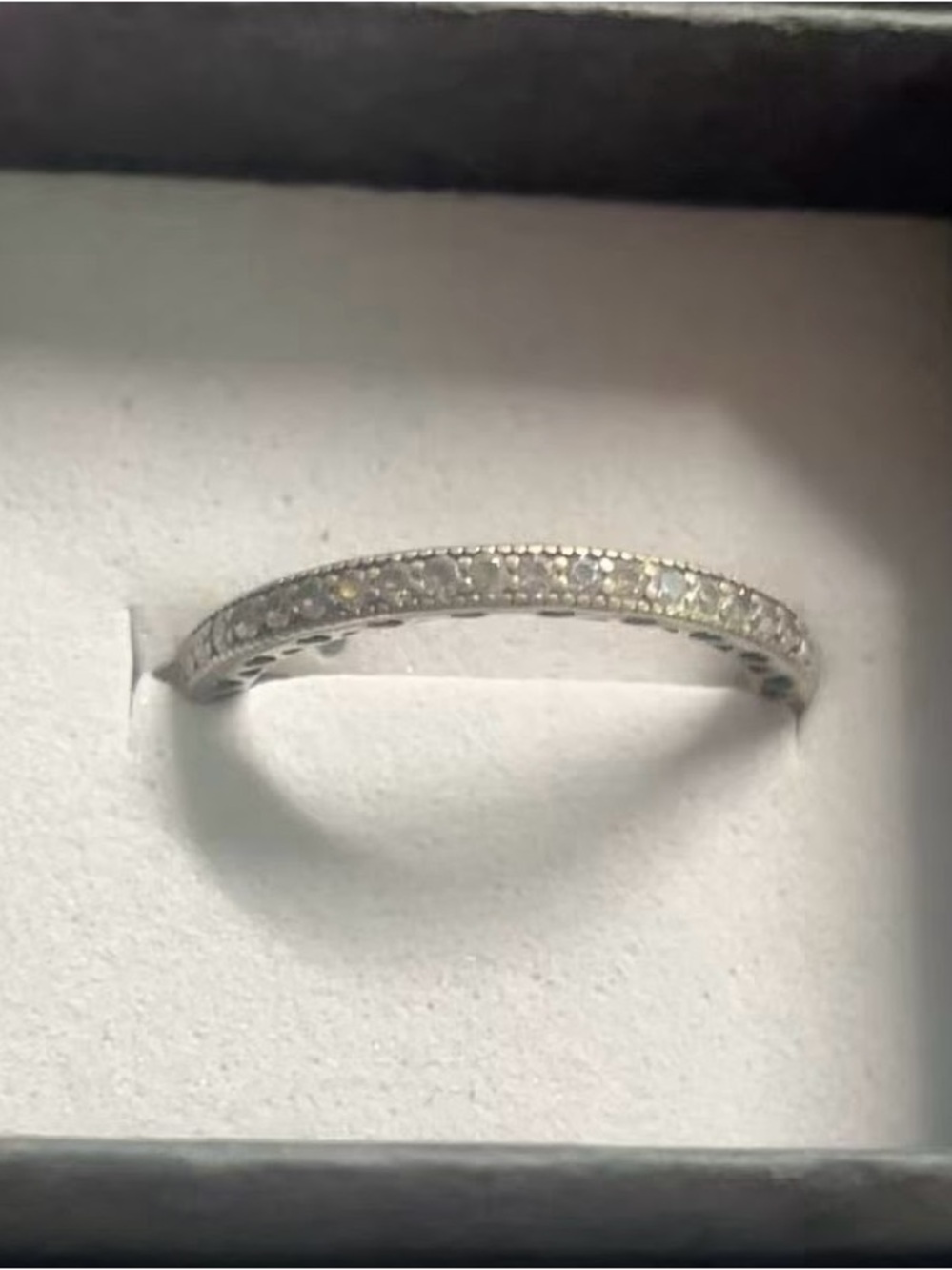 Pandora Silver Crystal Pavé Slim Band